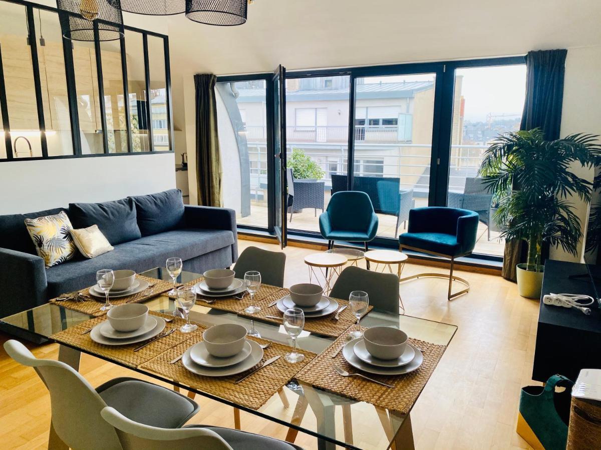 The Luxury Green Penthouse In City Center With Terrace And Free Parking Luxembourg Ngoại thất bức ảnh